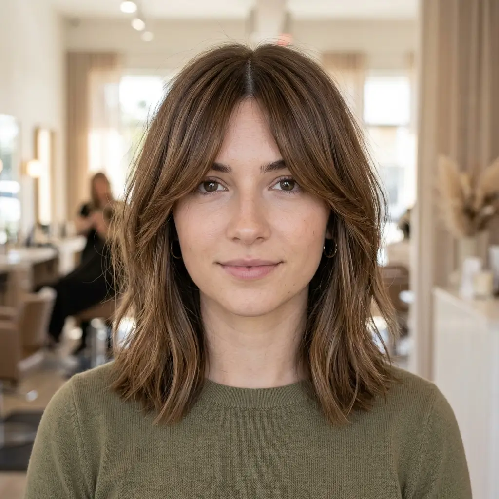 Curtain Bangs Lob