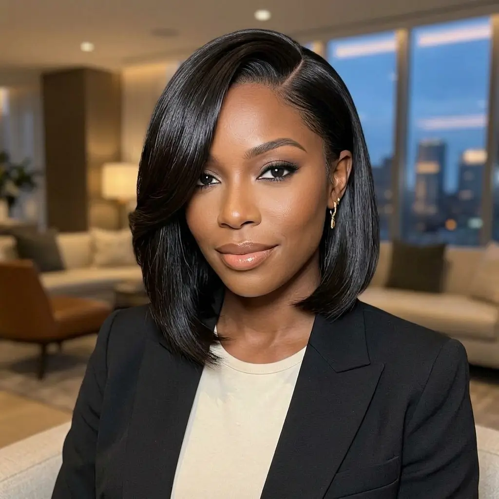 Deep Side Part Bob Quick Weave