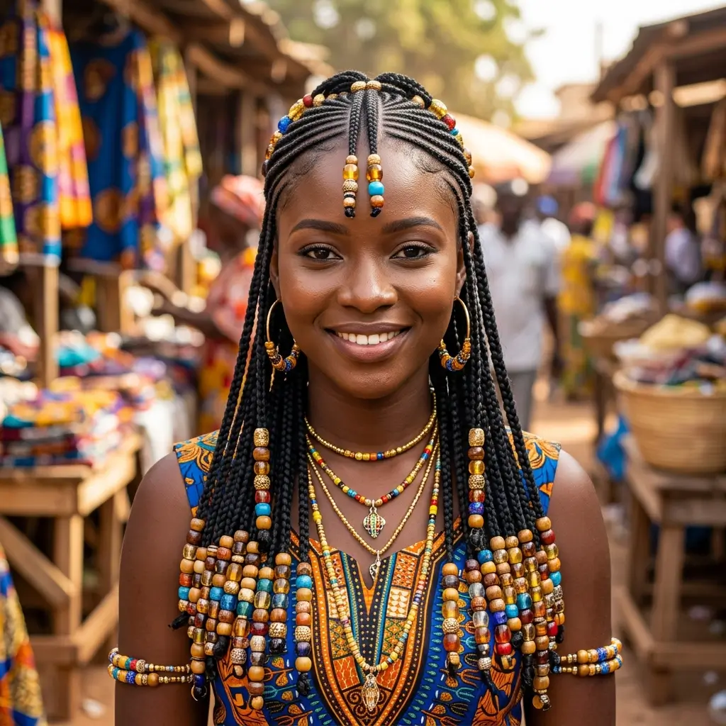 Fulani Braids with Beads