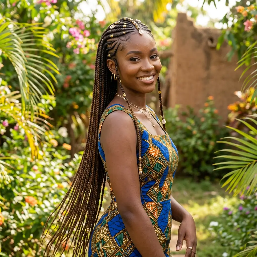 Fulani Braids with Long Length