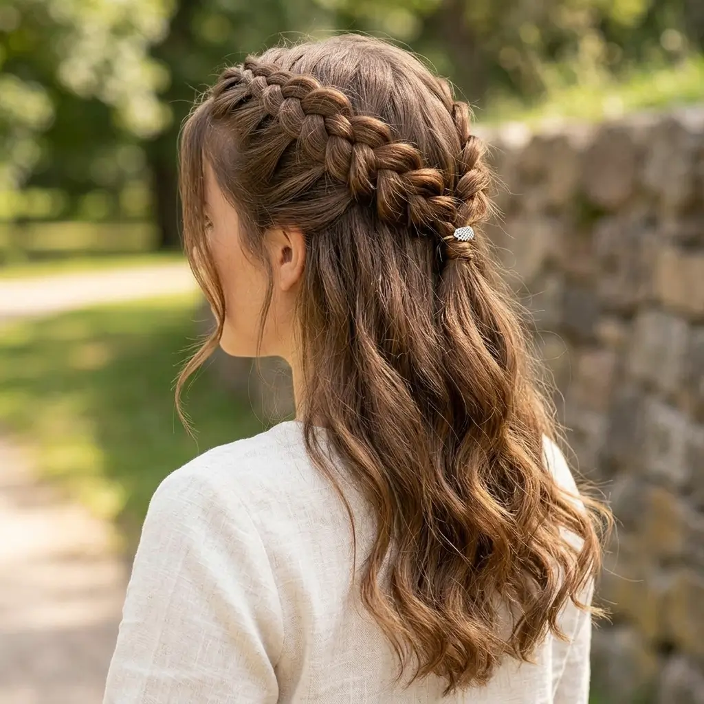  Half Up Braided Style