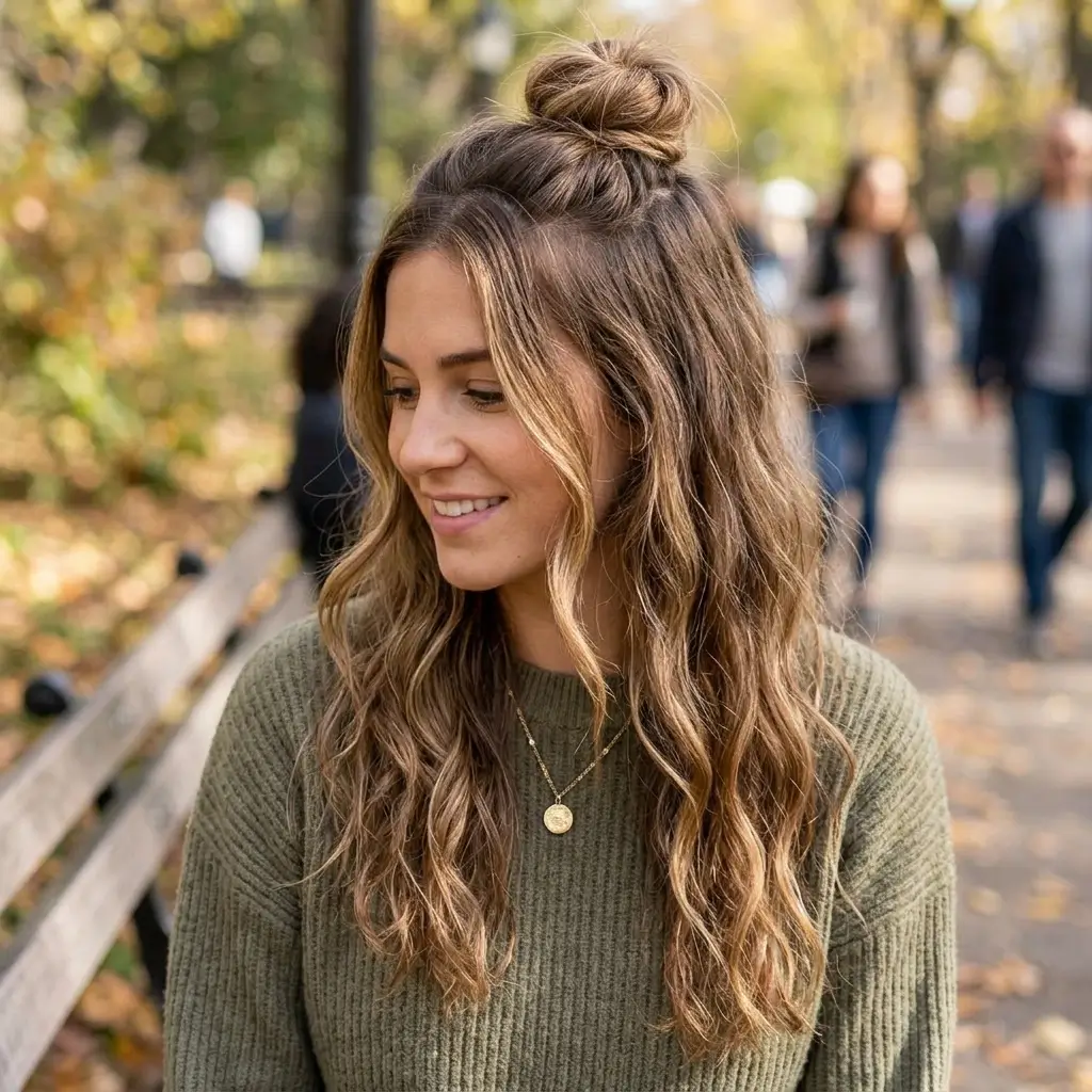 Half Up Half Down Bun