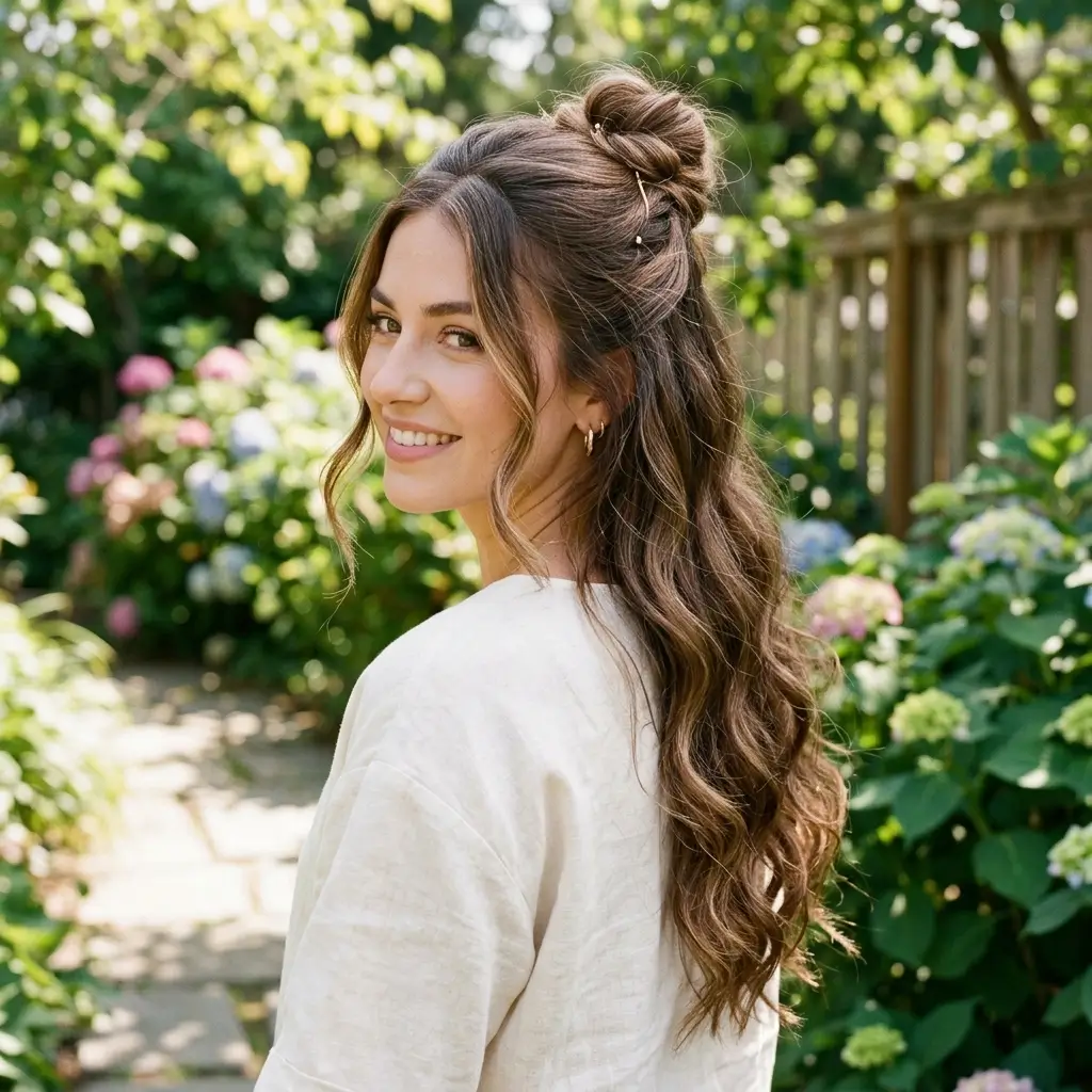 Half Up Half Down Style