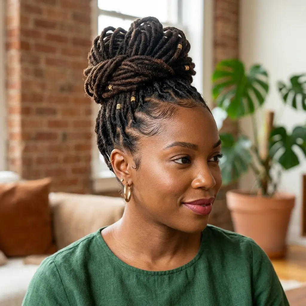 Locs Updo