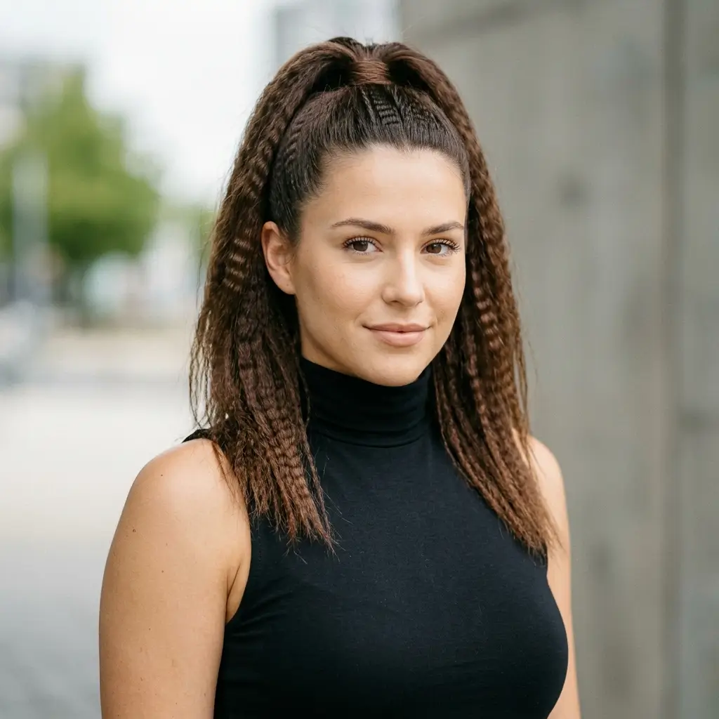 The Crimped Ponytail