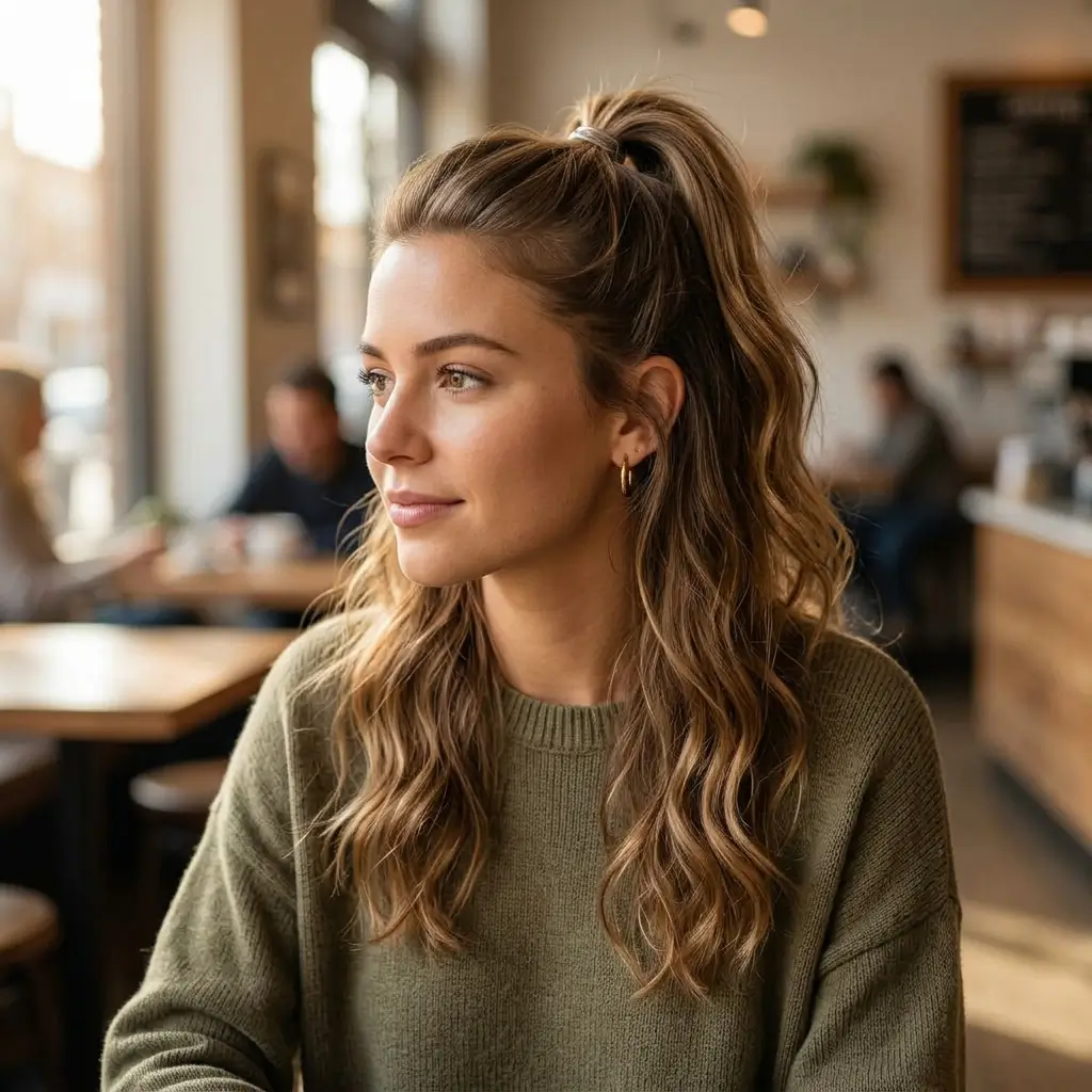 The Half Up Ponytail