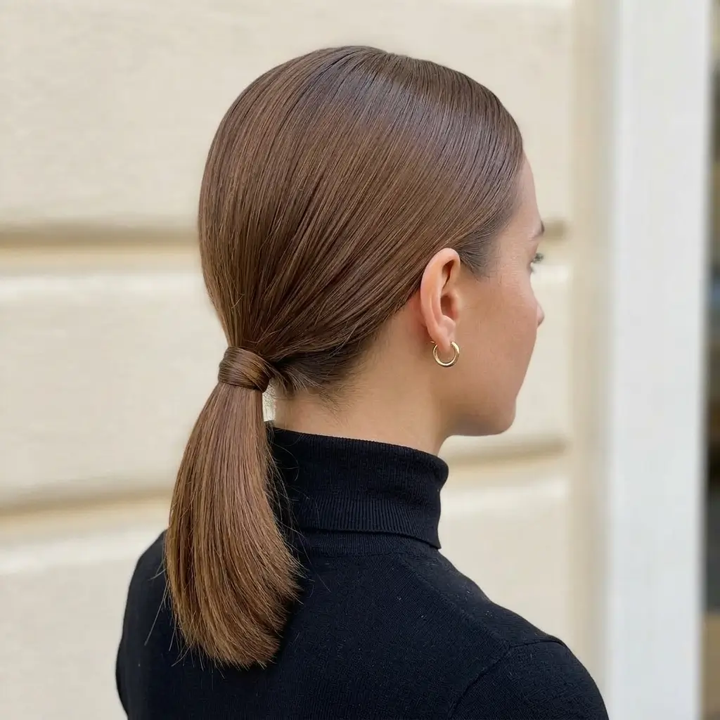 The Sleek Low Ponytail