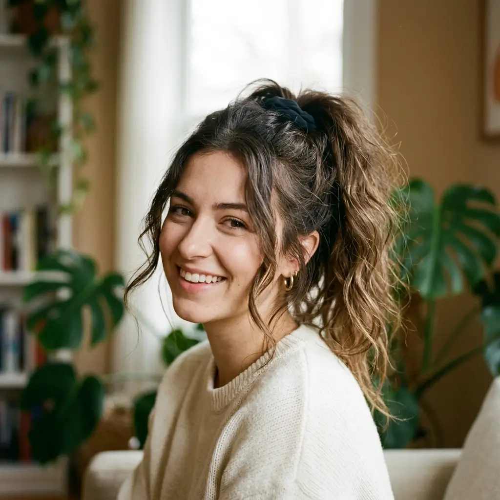 The Textured Messy Ponytail