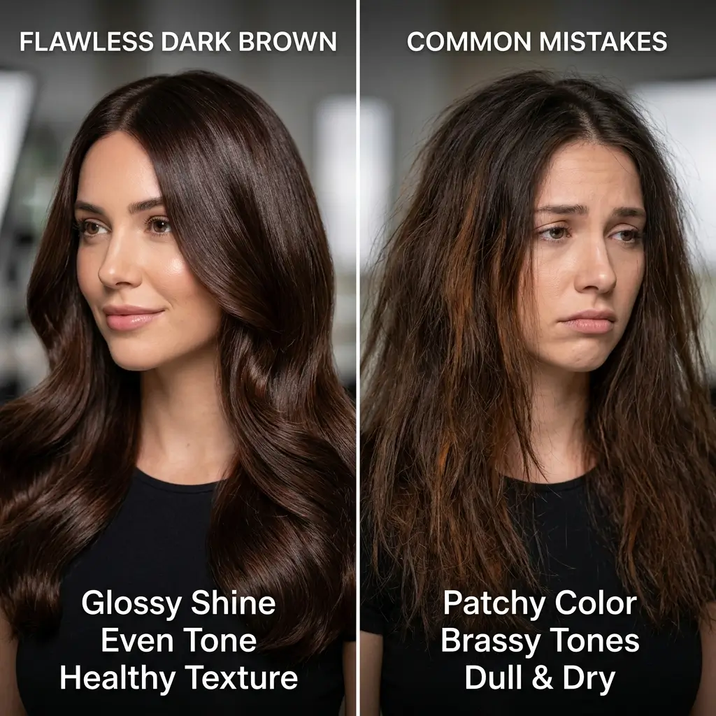 The most common dark brown hair color mistakes and how to skip every single one
