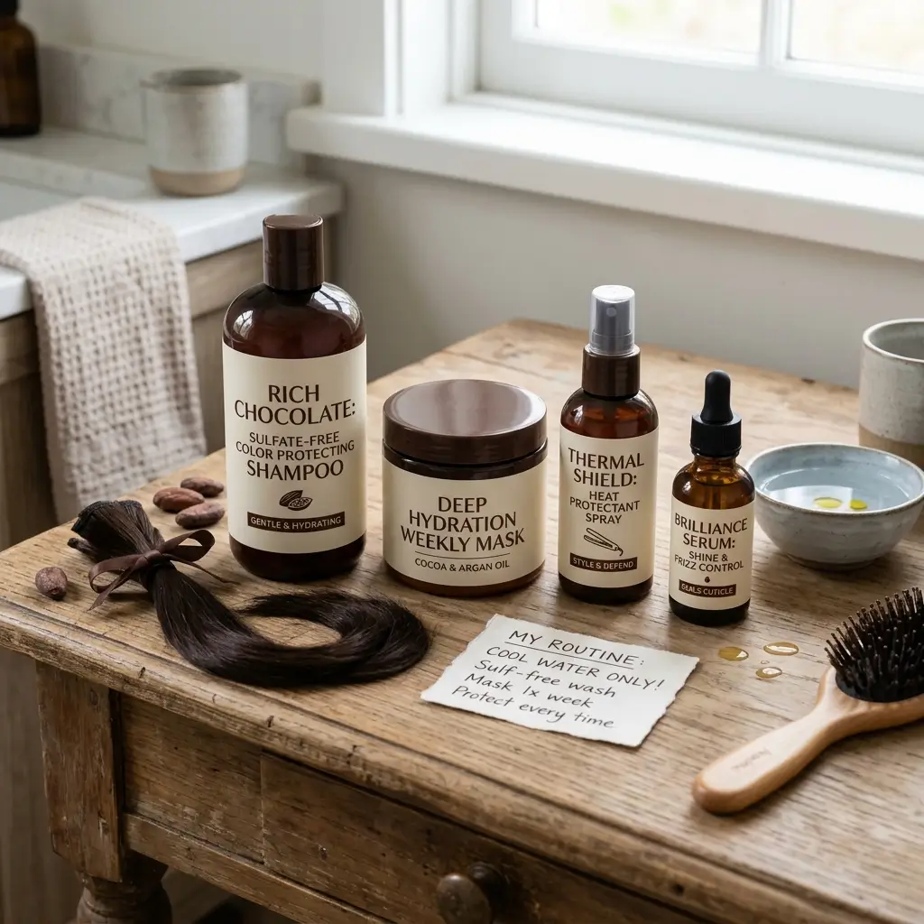 The products that actually keep chocolate brown hair looking rich between appointments