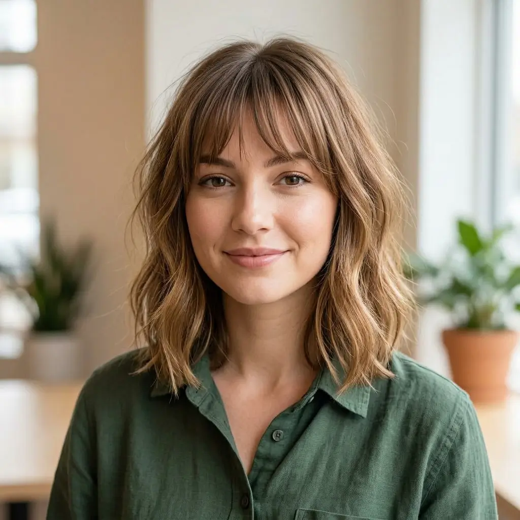 Wispy Bangs Look