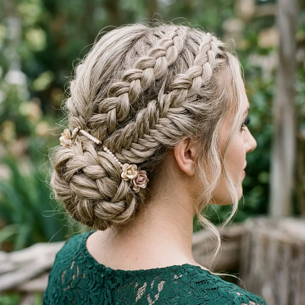 10. Braided Updo (Detailed and Unique)