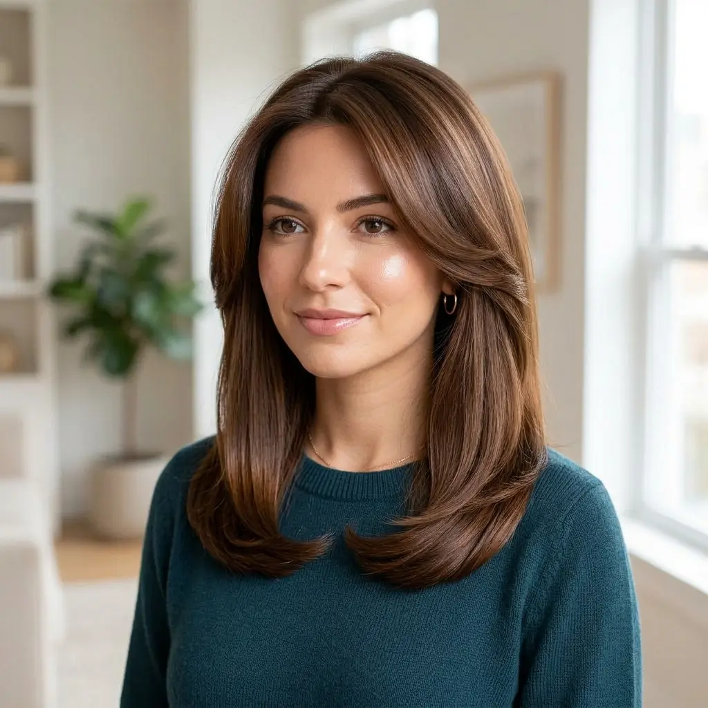 10. Voluminous Straight Blowout (Full and Glossy)