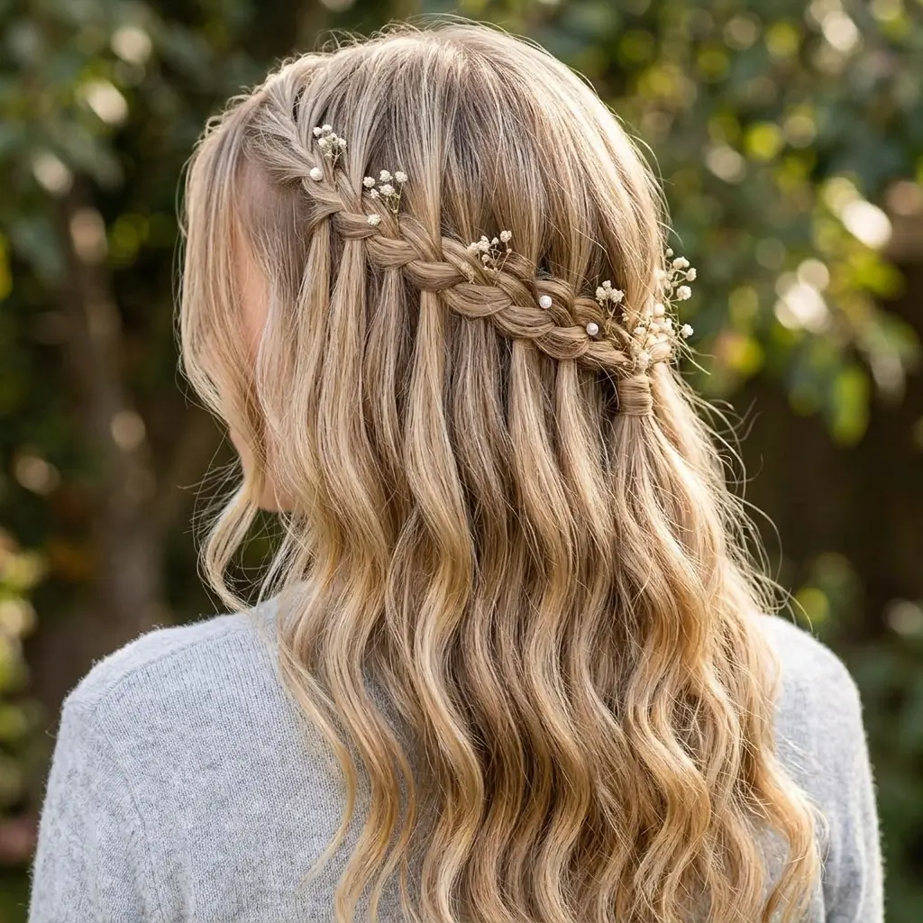 11. Waterfall Braid (Delicate and Unique)