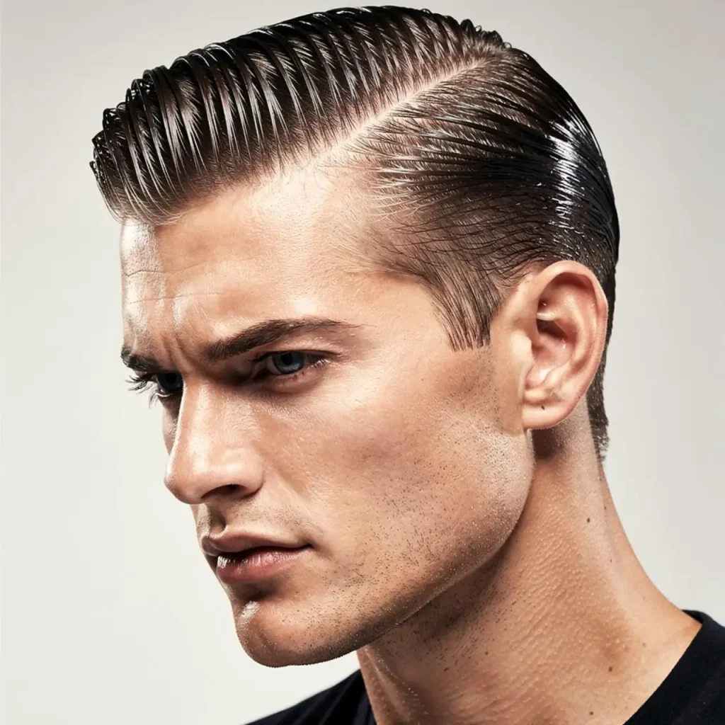 13. Slicked Back Short Hair