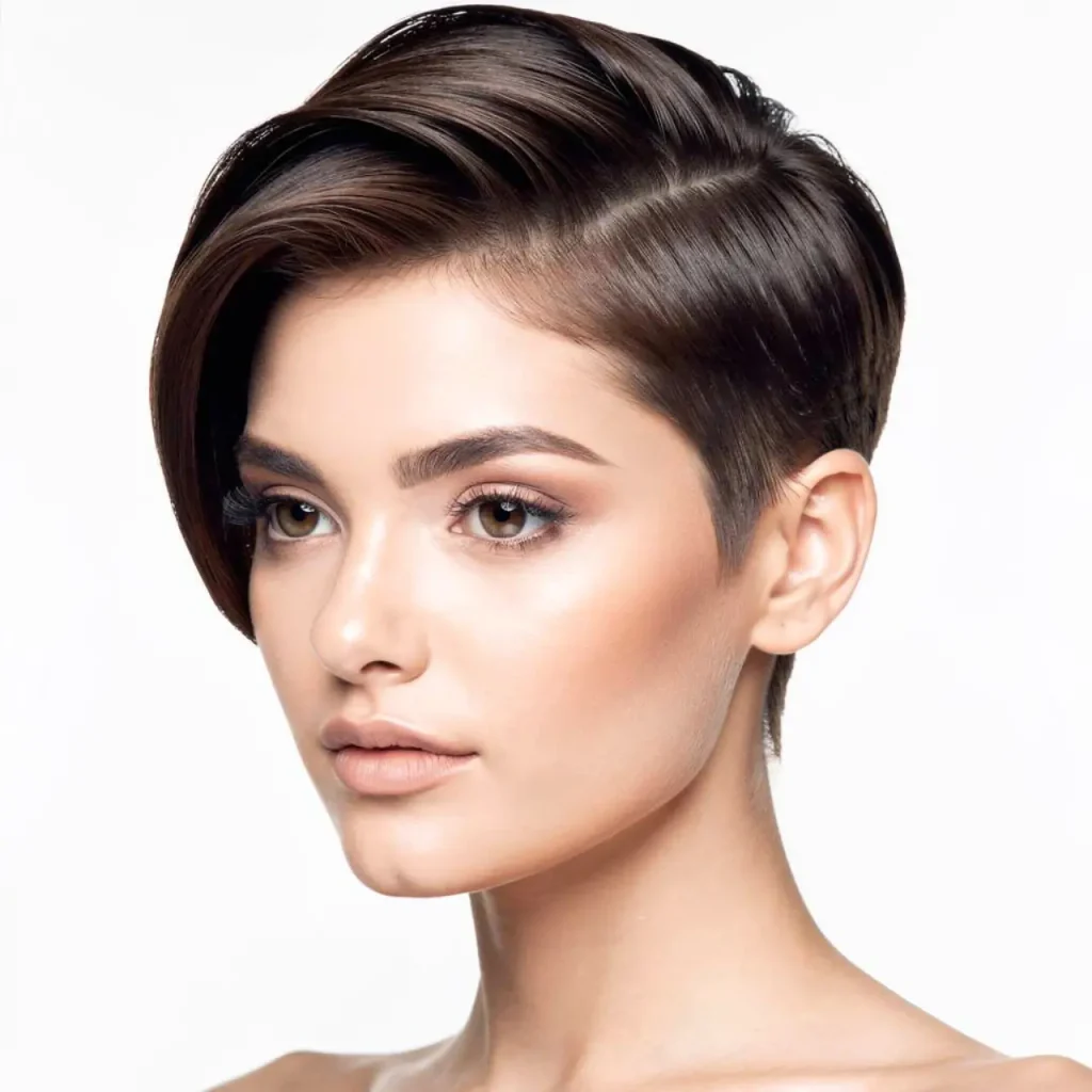 15. Deep Side Part Short Hair