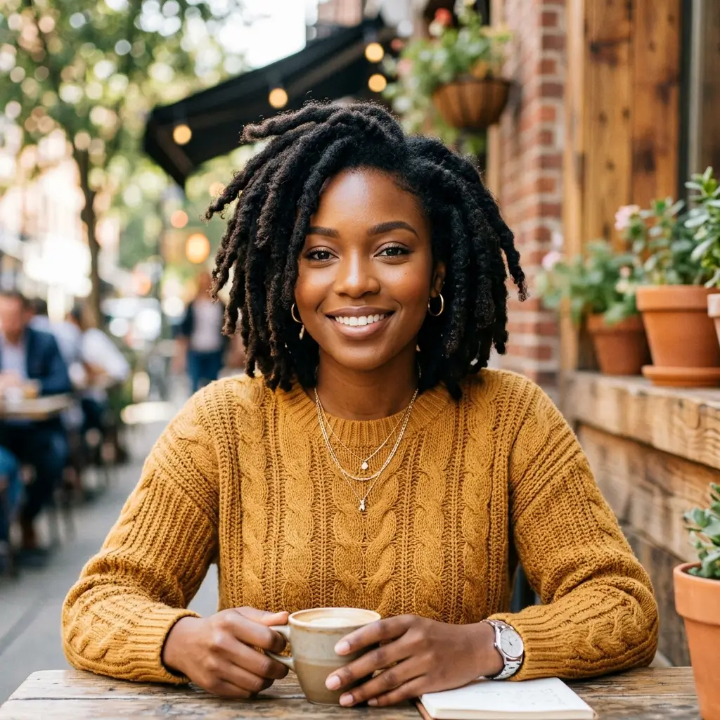 15. Short Dreads with Line Up (Sharp Finish)
