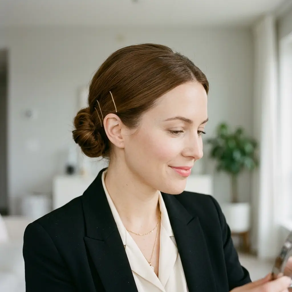 16. Pinned Back Style (Clean and Chic)