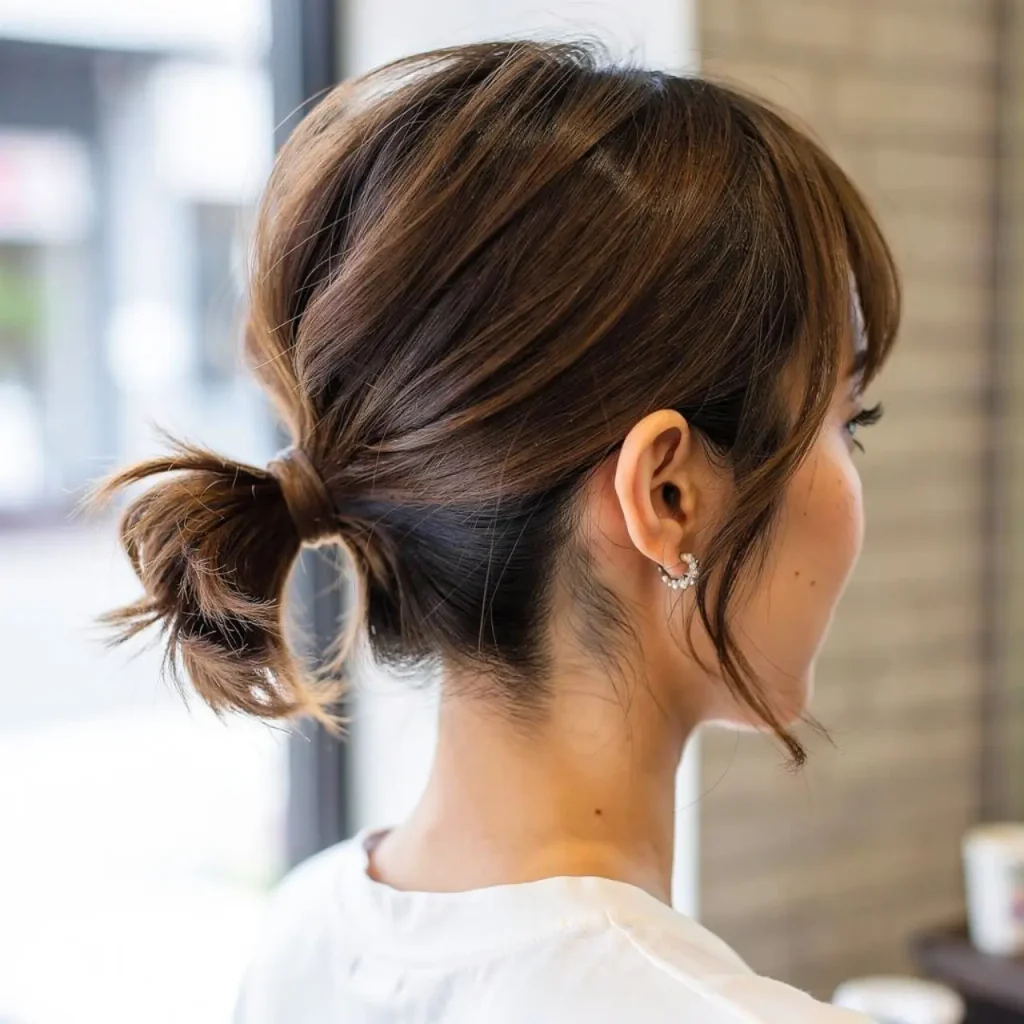 16. Short Hair Ponytail