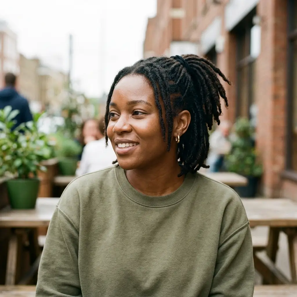 17. Short Dreads Ponytail (Simple and Practical)
