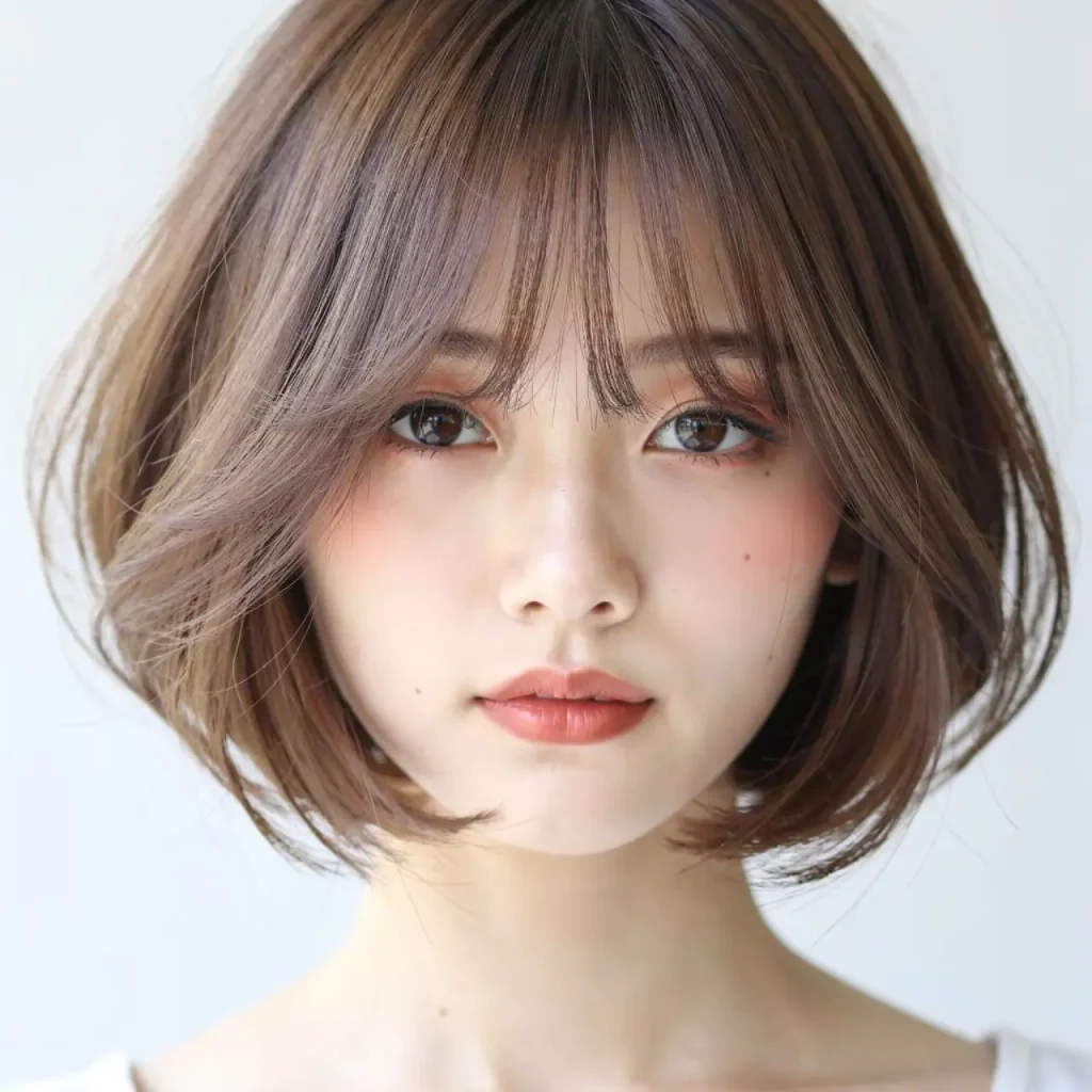 18. Curtain Bangs with Short Hair