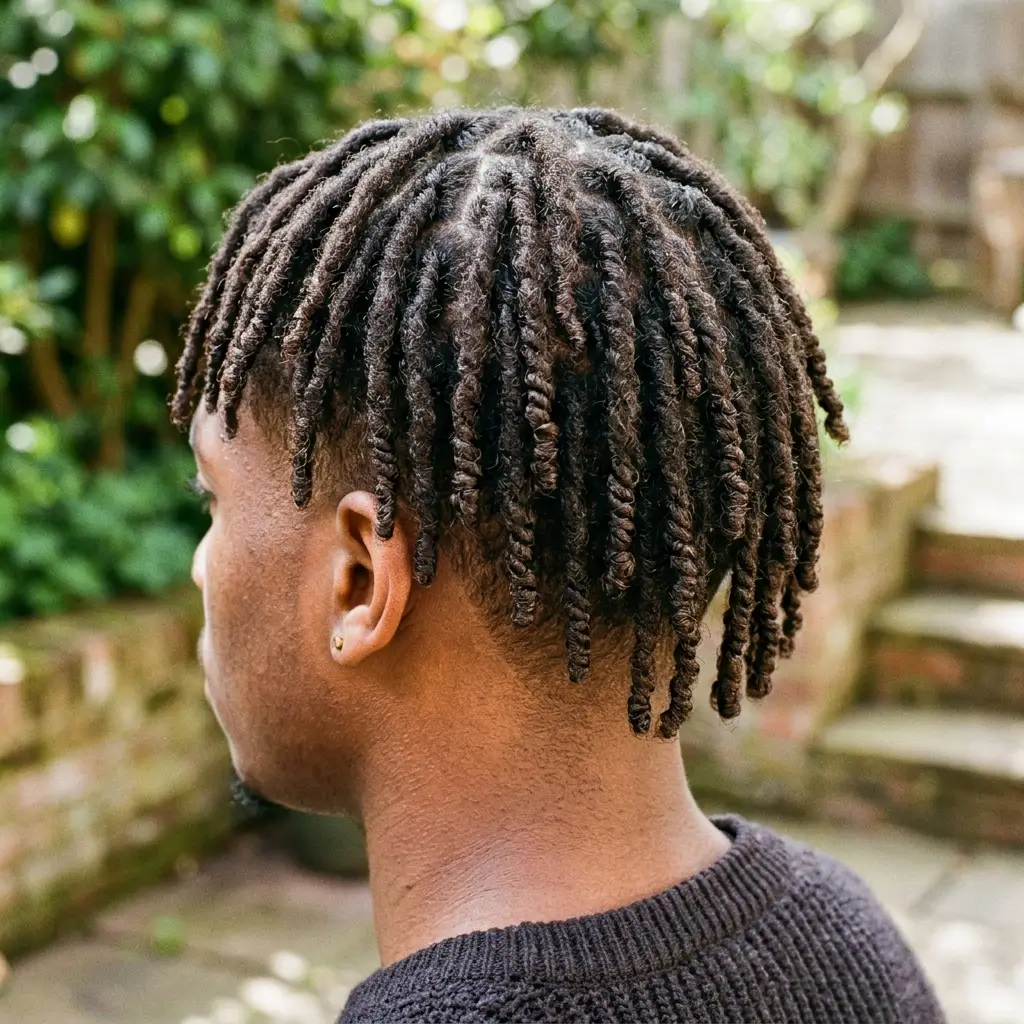 18. Short Dreads with Twist Ends (Detailed Finish)