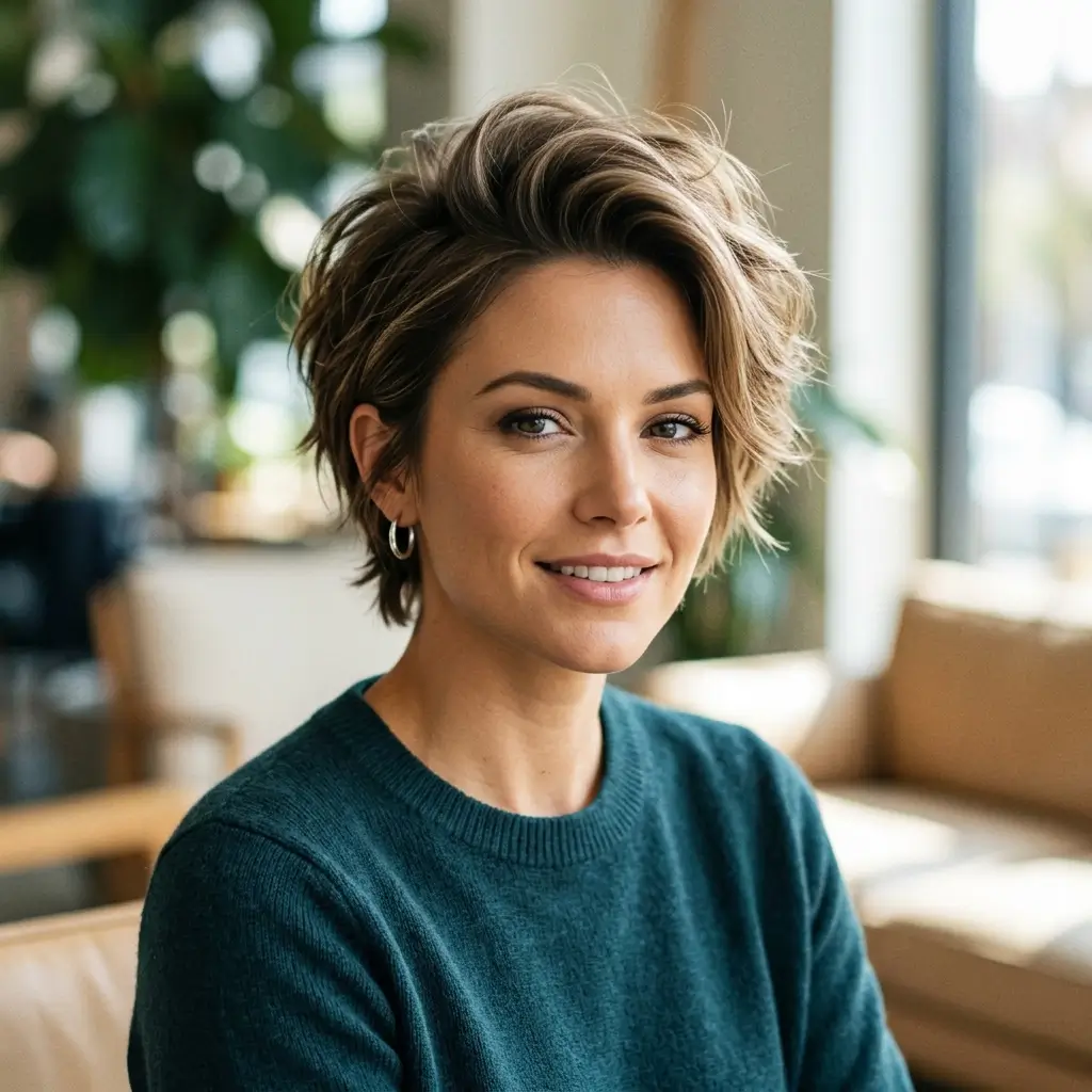 2. Long Pixie Cut with Volume