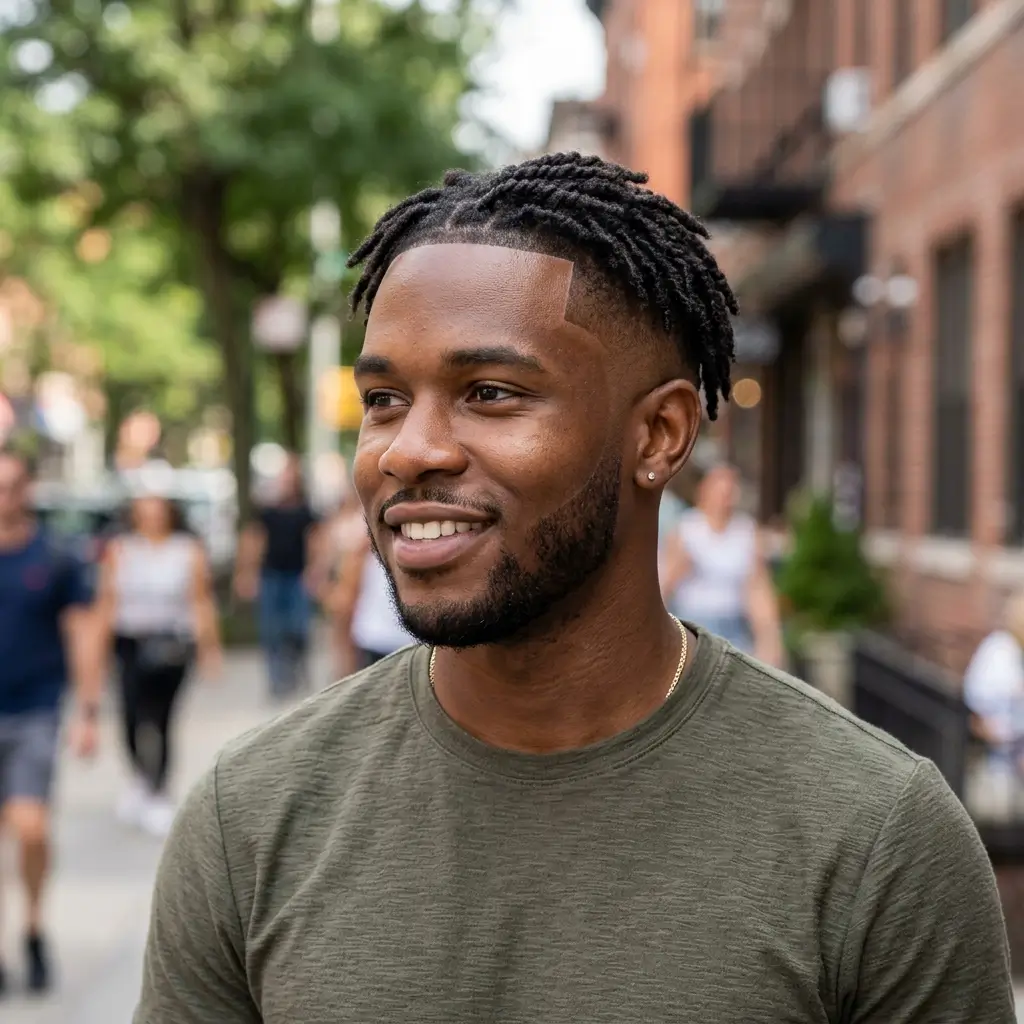 2. Short Dreads with Fade (Clean and Defined)