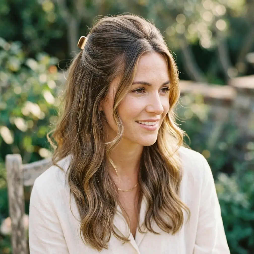 3. Half Up Half Down (Balanced Beauty)