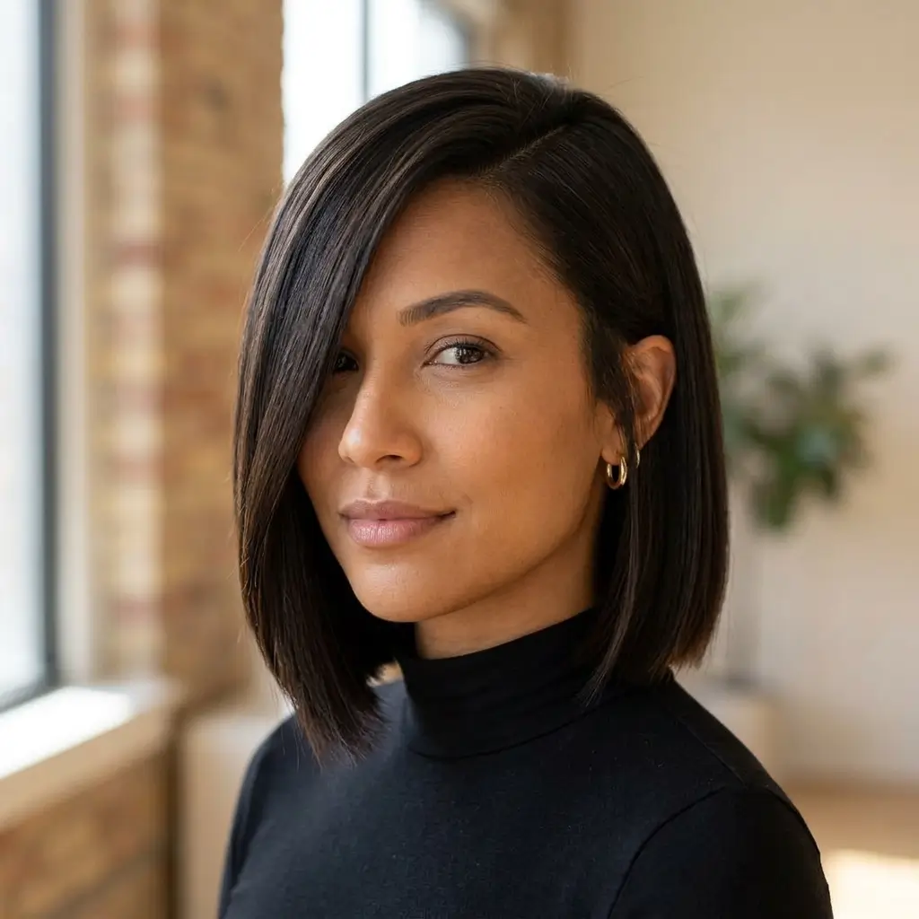 5. Deep Side Part Bob