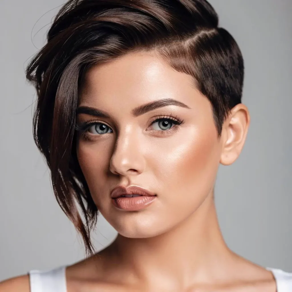 5. Deep Side Part Short Hair