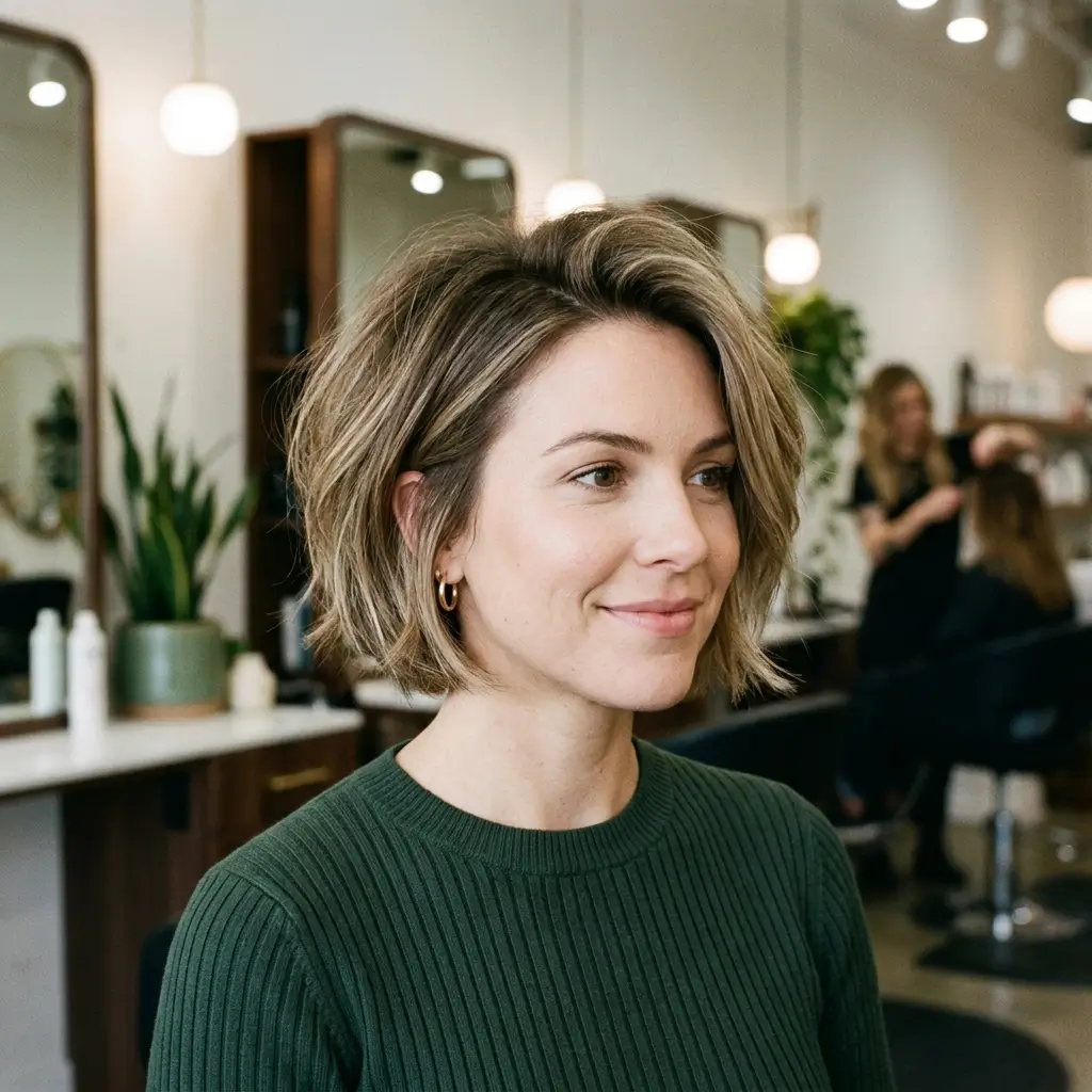 5. Short Hair Blowout (Modern and Fresh)