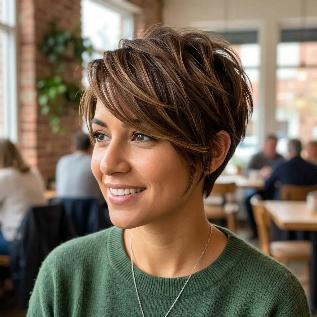 5. Side Swept Bangs with Short Hair