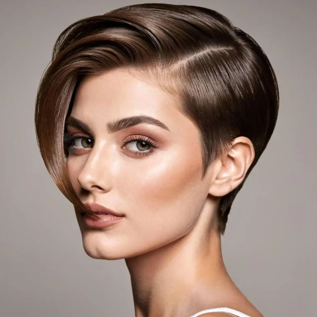 5. Side Swept Short Hair