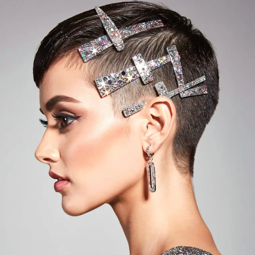 7. Pixie with Sparkly Clips