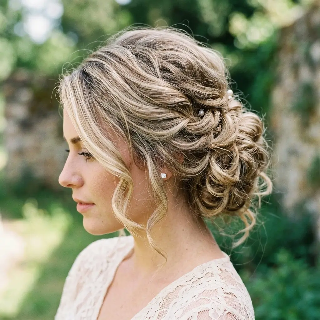 7. Textured Updo (Effortless Dimension)