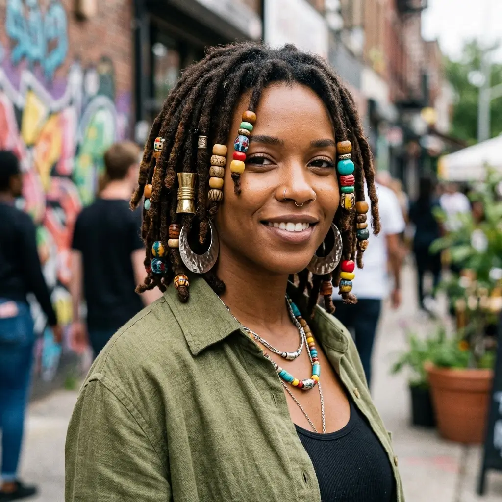 9. Mini Dread Bun (Compact and Cool)