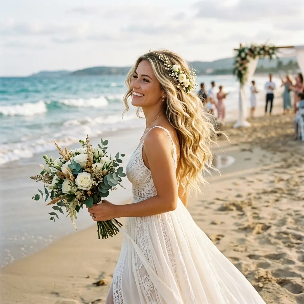 Beachy Bridal Waves