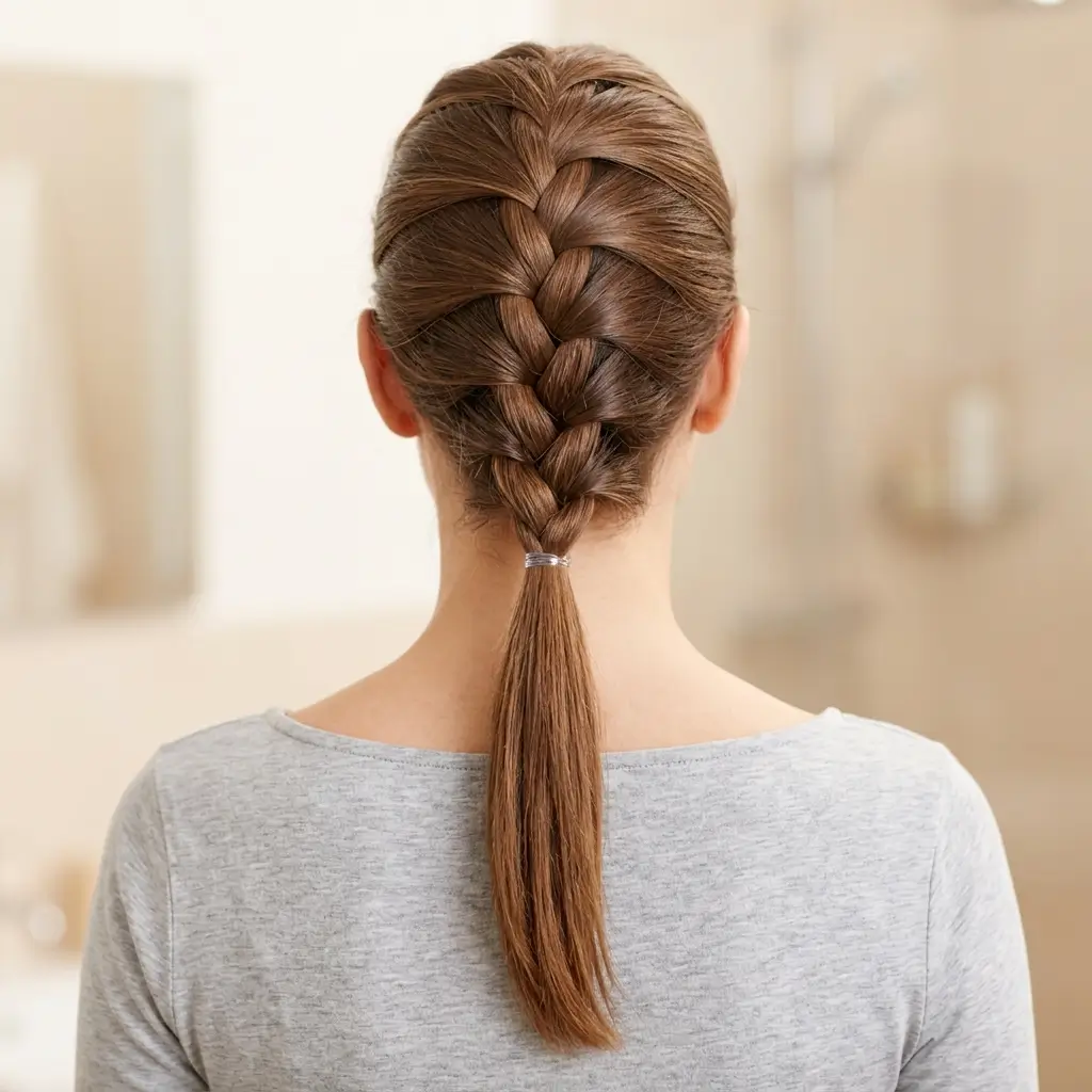 Braid Into Low Bun