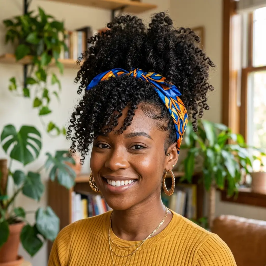 Curly Pineapple Updo