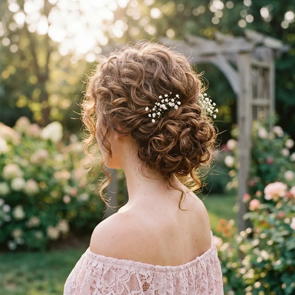 Curly Updo (Soft and Romantic)