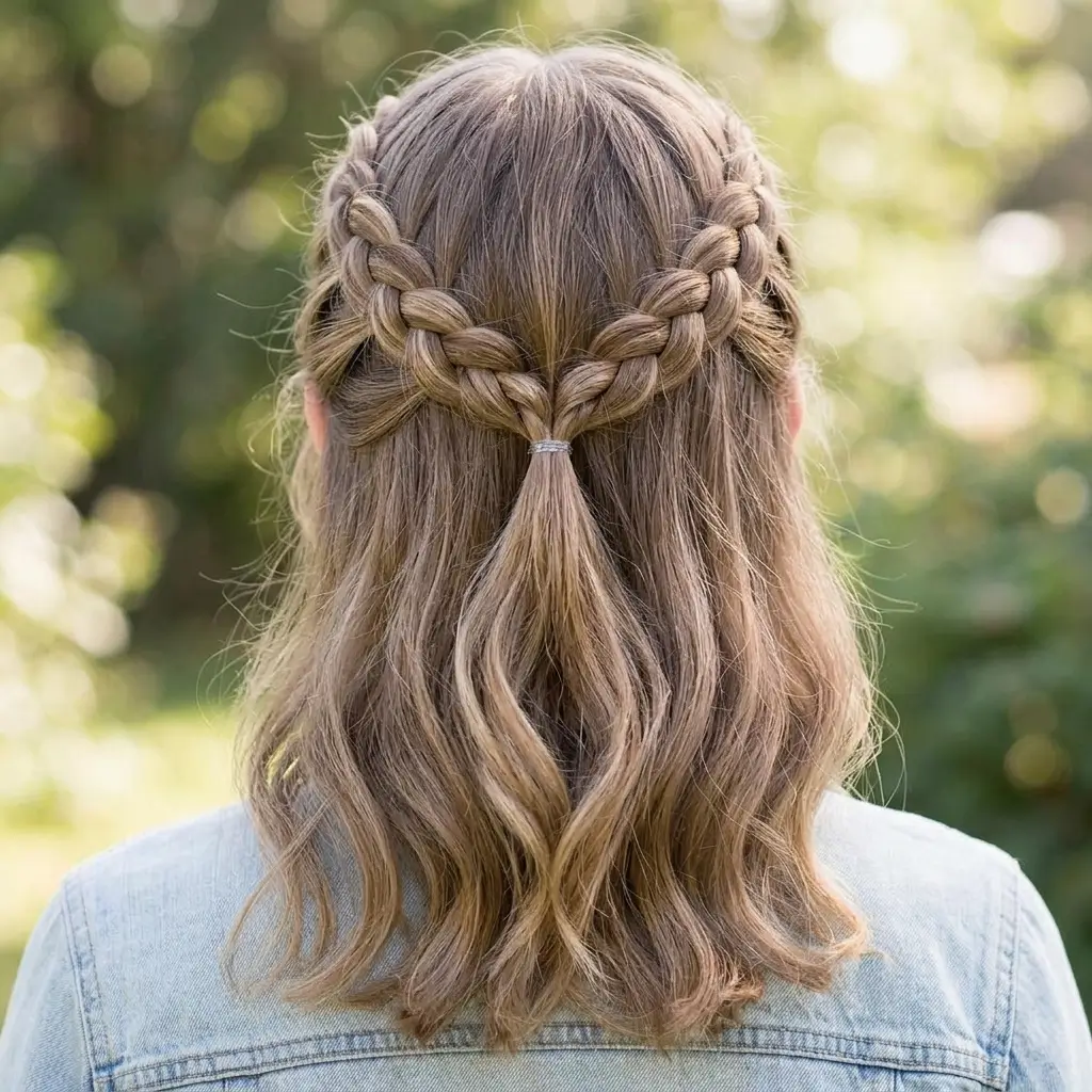 Dutch Braid Half Up
