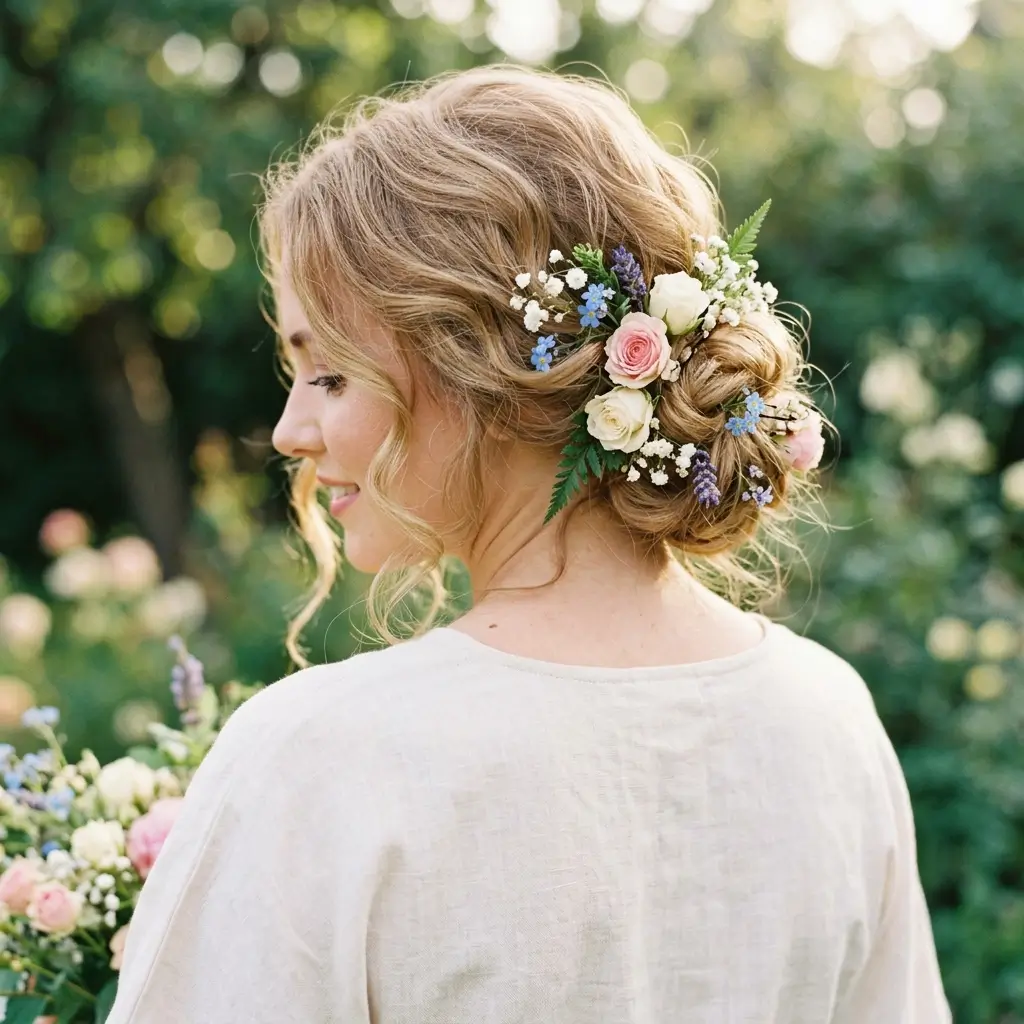 Floral Pinned Down Style