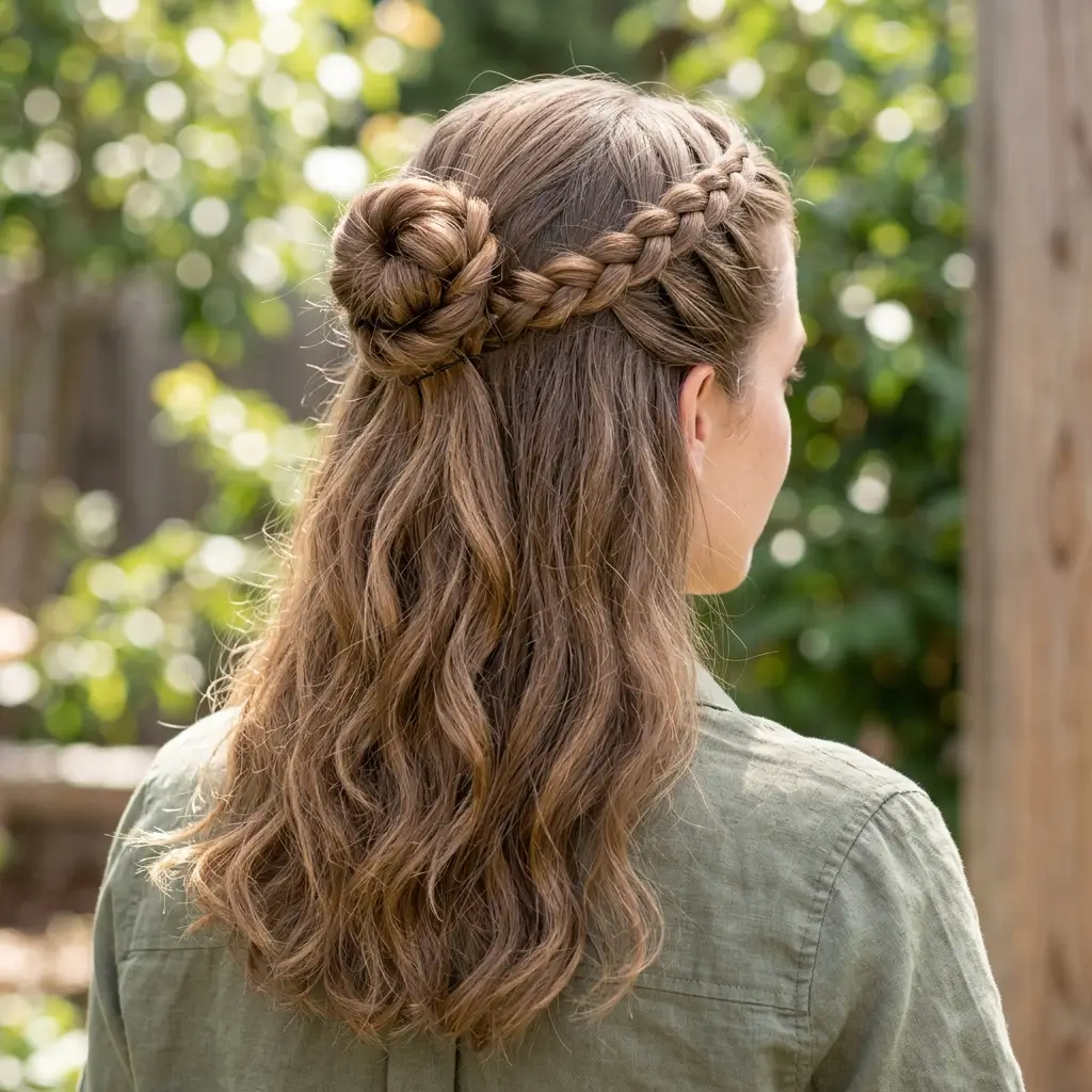 Half Up Braided Twist