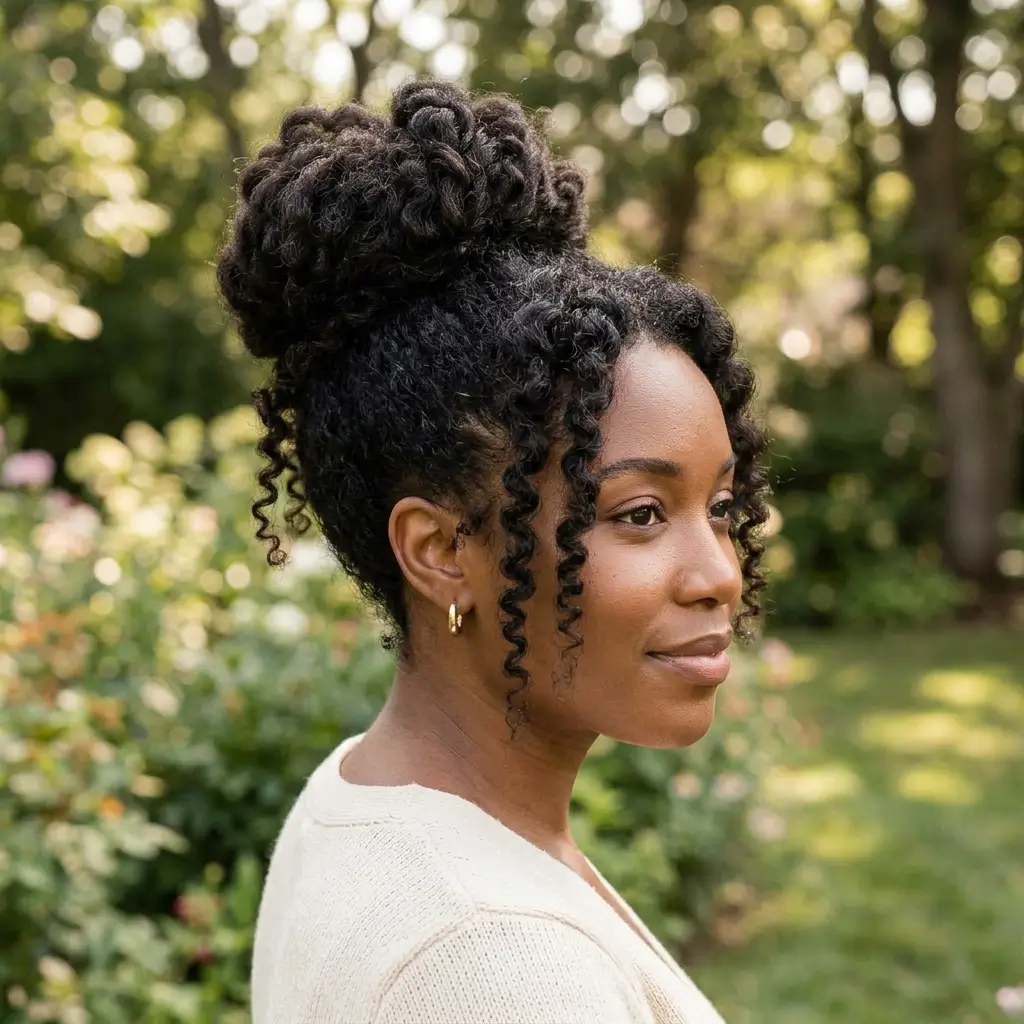 Stretched Curly Updo