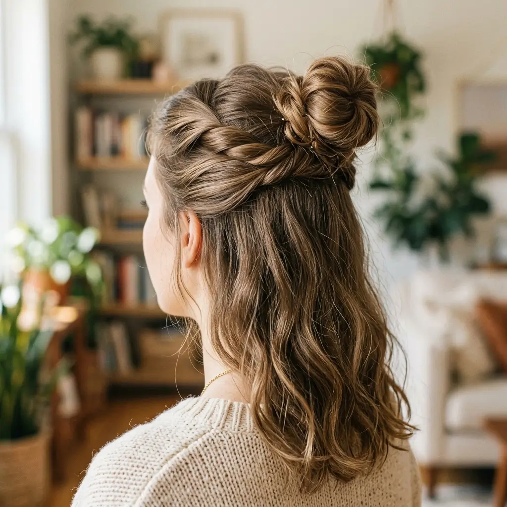 Twisted Half Up Bun