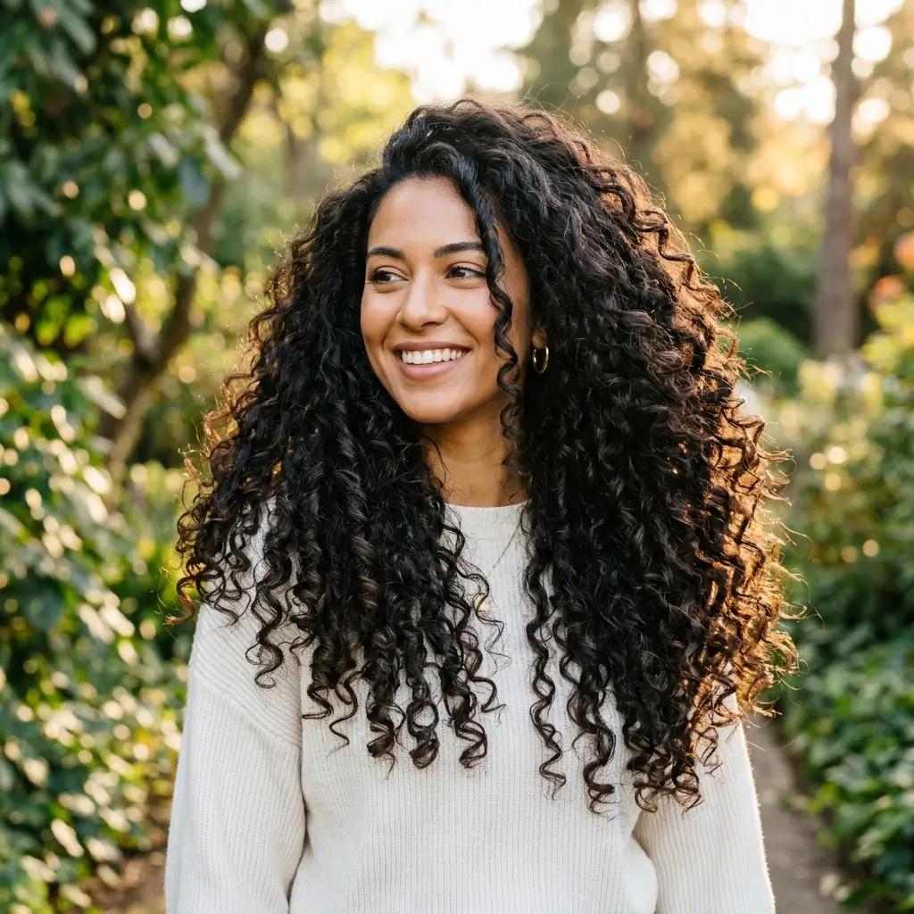 Voluminous Curls Down