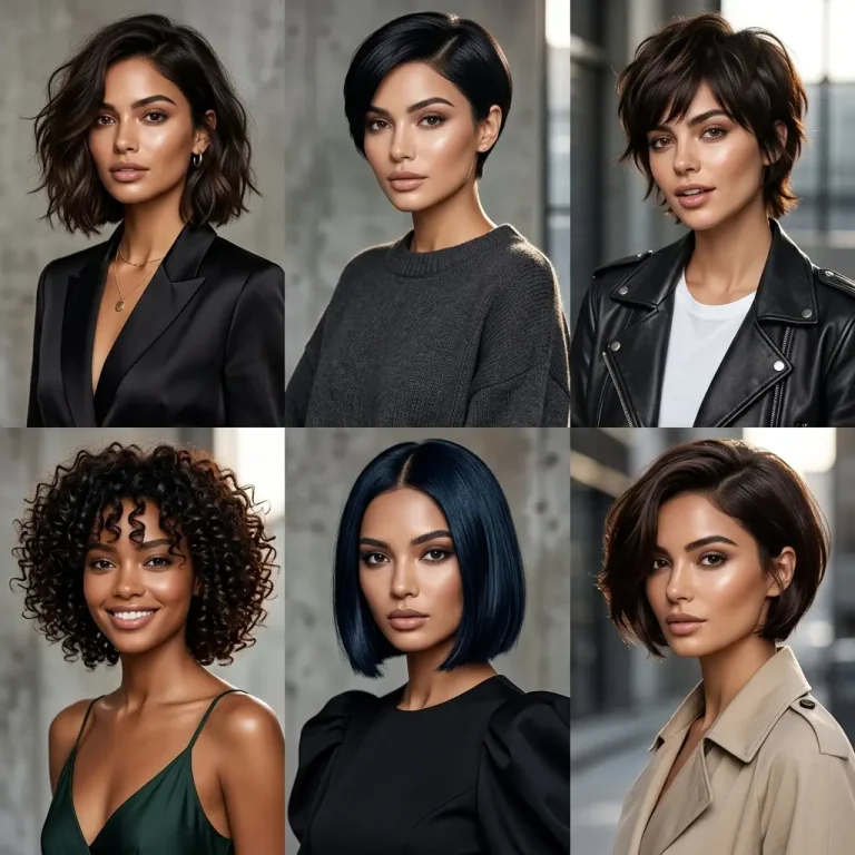 short hairstyles for dark hair