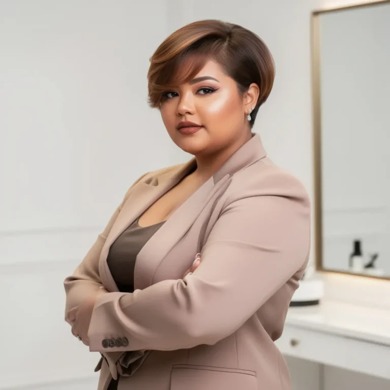 short hairstyles for fat faces