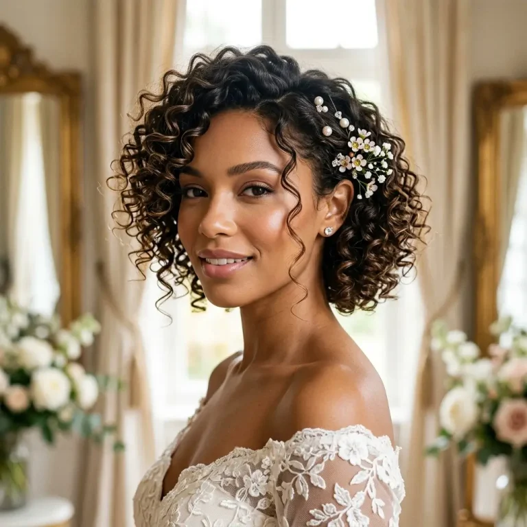 wedding hairstyles for short hair curly